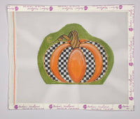 Checkered Pumpkin w/ Green Background
