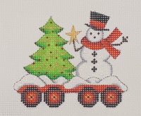 Train Series - Flat Car with Snowman
