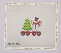 Train Series - Flat Car with Snowman
