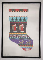 Merry Christmas Santa Stripe Stocking on 10M
