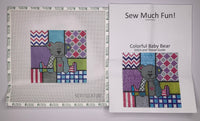 Colorful Baby Bear with stitch guide
