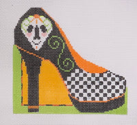 Dia de Los Muertos Shoe with stitch guide
