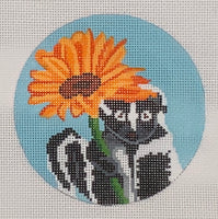 Skunk with Flower Ornament
