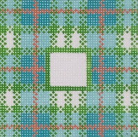 Turquoise Plaid Square
