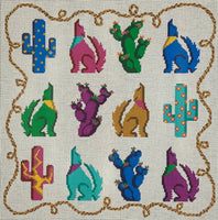 Colorful Cactus & Coyotes
