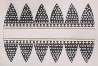 Black/Cream 6 Panel Ornament
