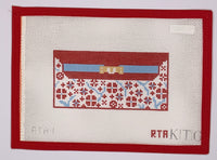 Red Thread Floral Clutch
