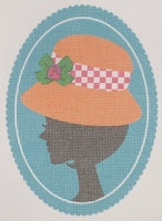 Woman in Orange Hat Profile (print)
