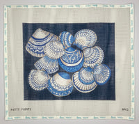 Blue and White Shells
