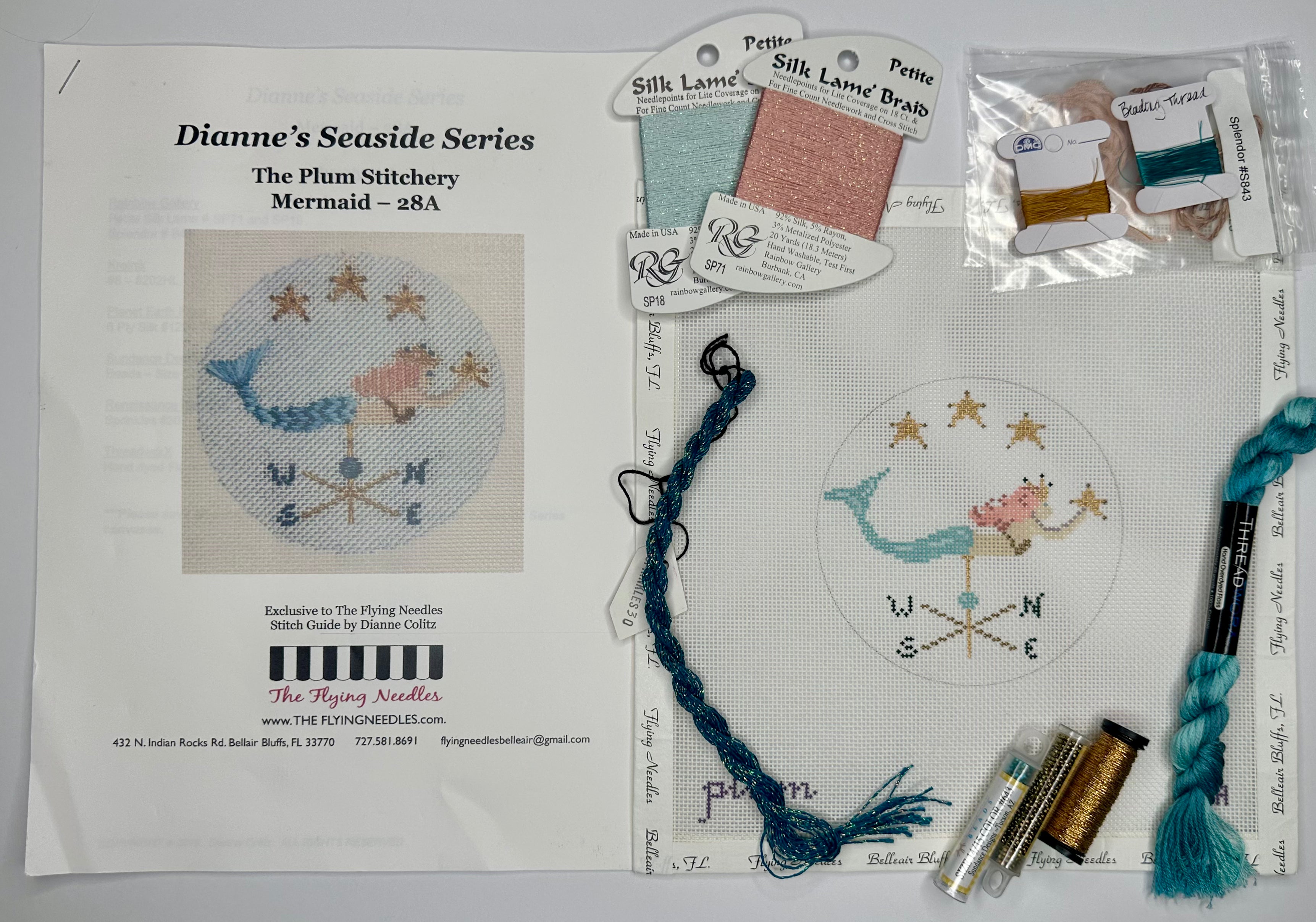 ペット用品　mermaid　ご確認　ハンドメイド Seaside Series: Mermaid Kit | Needlepoint Destashing