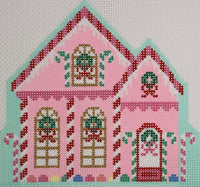 Christmas Village Peppermint House with stitch guide
