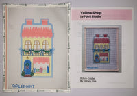 Christmas Village Yellow Shop with stitch guide
