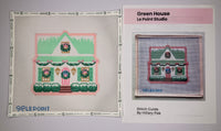 Christmas Village Green House with stitch guide
