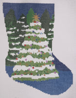 Winter Wonderland Mini Sock with stitch guide
