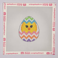 Chevron Egg with Chick
