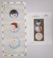 Dangling Snowman Ornament with stitch guide
