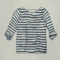 Navy/White Striped Shirt
