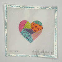 Mini Heart - Rainbow Patchwork
