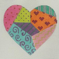 Mini Heart - Rainbow Patchwork
