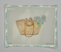 Market Basket Tote w/ White Hydrangea
