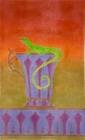 Lizard on a Tea Cup
