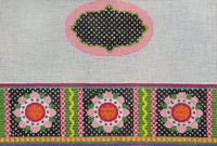 Black Quilt Oval Hinged Box
