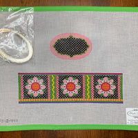 Black Quilt Oval Hinged Box