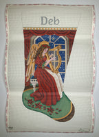 Angel with Harp Stocking - Deb
