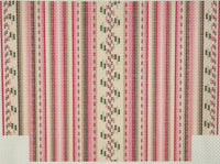 French Stripe Gusset Bag - Pink (print)
