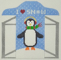 I Love Snow Penguin Sled
