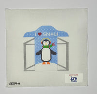 I Love Snow Penguin Sled
