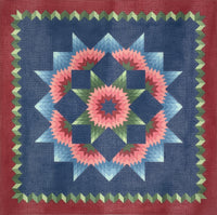 Dark Carnation Star Quilt
