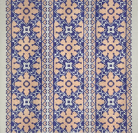 Heart Medallion Pillow - Blue/Cream
