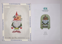 Gnome with Poinsettia with stitch guide
