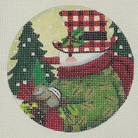 Woodland Snowman Round
