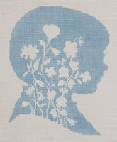 Silhouette - Boy with Flowers
