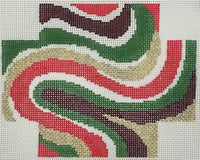 Red Swirl Stripe Package with stitch guide
