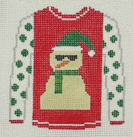 Cool Snowman on Red Sweater
