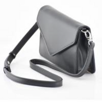 Self Finishing Leather Gusset Shoulder Bag - Black (2 in inventory)