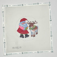 Santa Feeding Reindeer
