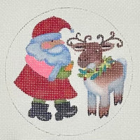 Santa Feeding Reindeer
