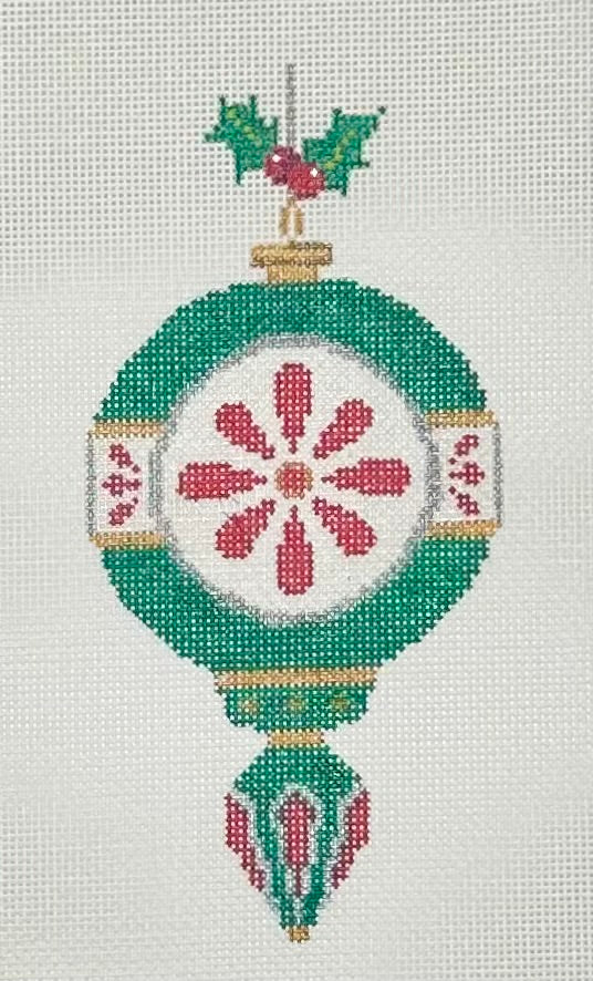 Old Fashioned Ornament - Green and Red