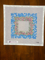 Miniature Roses / Blue Check Frame
