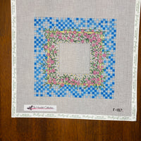 Miniature Roses / Blue Check Frame