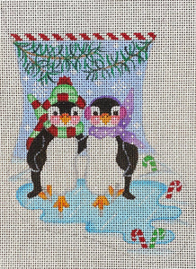 Penguins Ice Skating Mini Sock