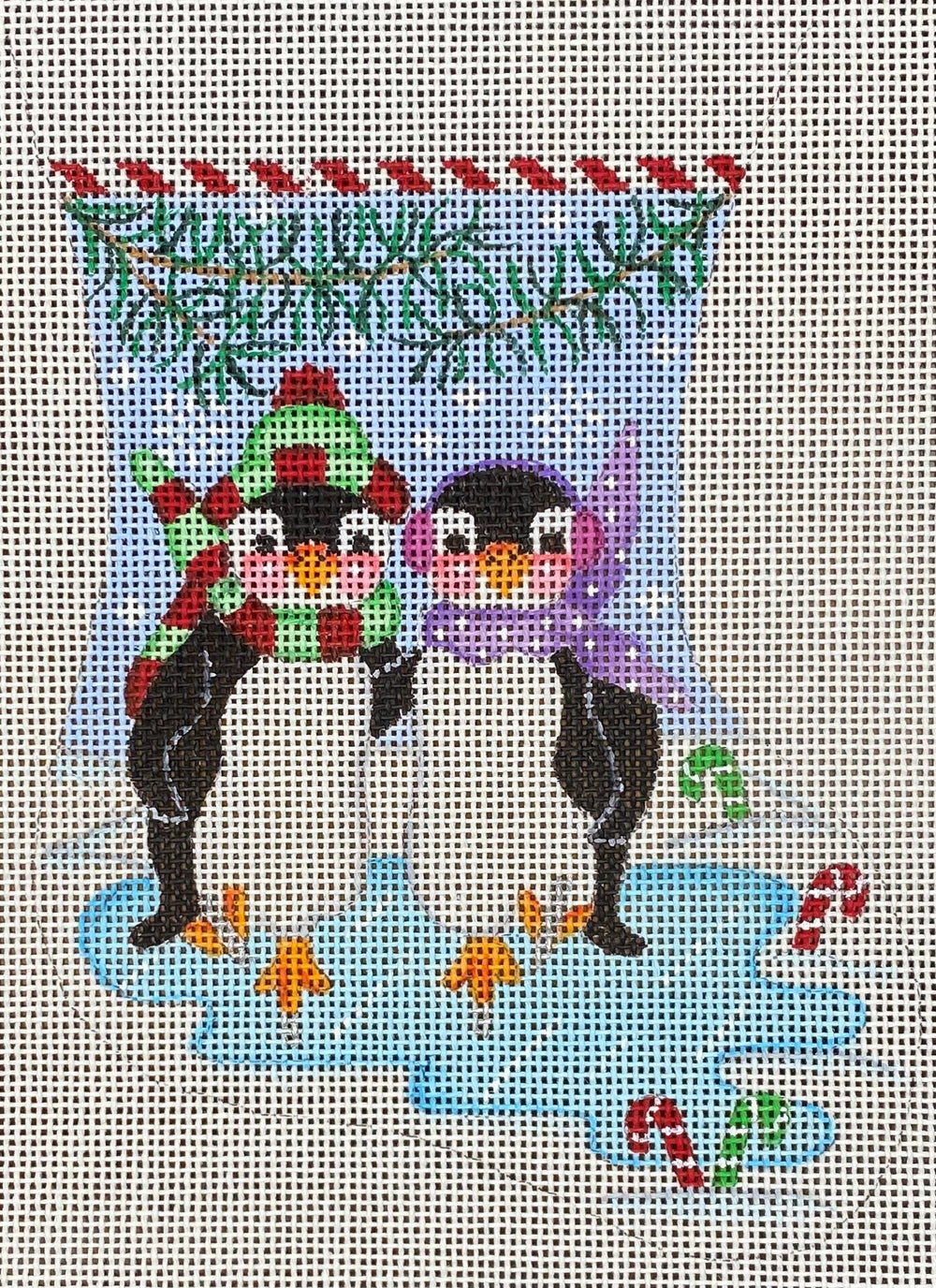 Penguins Ice Skating Mini Sock