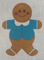 Gingerbread Girl with Teal Top
