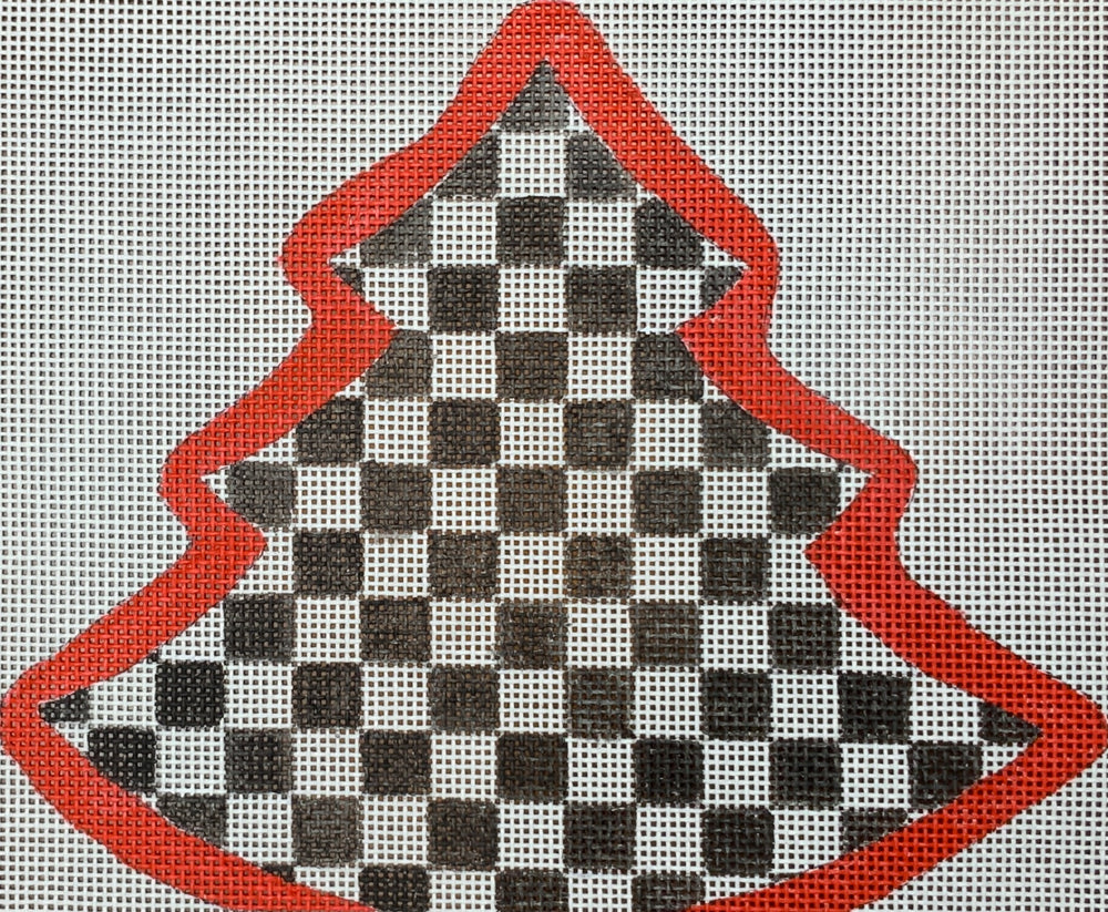 Checkered Tree Needlepoint Destashing