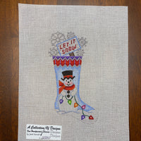 Skinny Mini Sock with Snowman