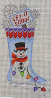 Skinny Mini Sock with Snowman
